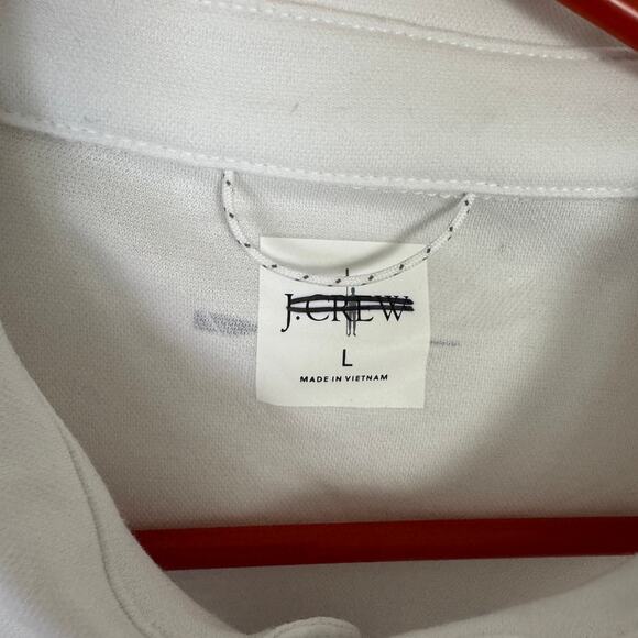 J.Crew Performance Polo Shirt Mens L White Pullover Coolmax Short Sleeve Stretch - Picture 4 of 7
